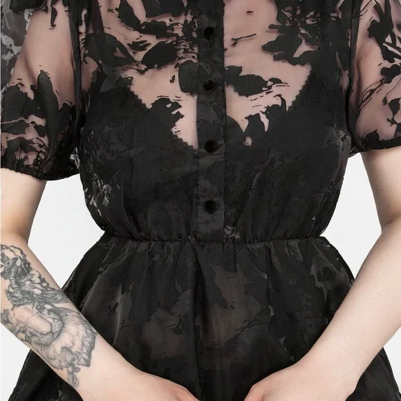 Disturbia Spectre Layered Sheer Mini Dress - Picture 3 of 9